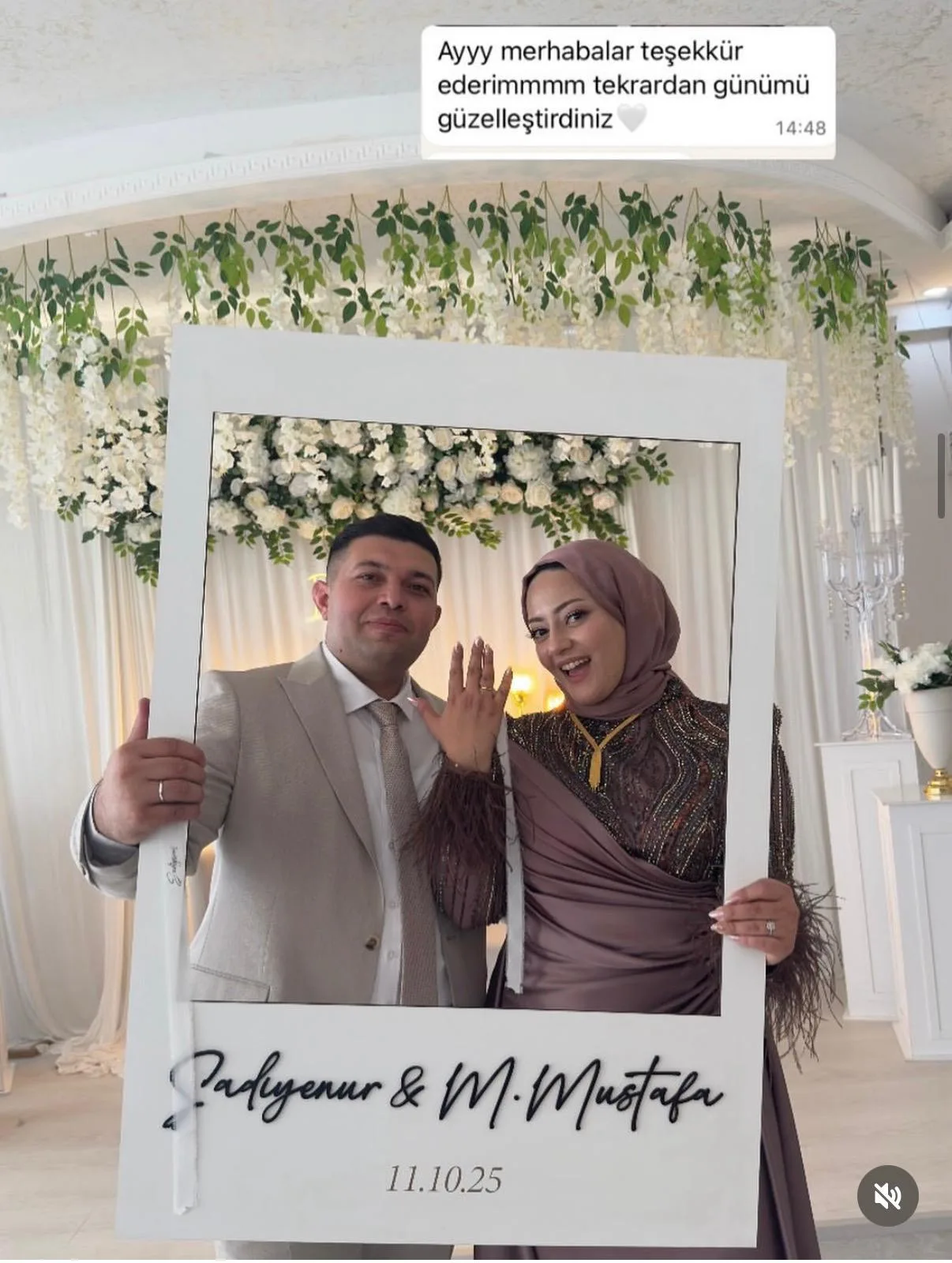 Tubi Event müşterisinin etkinliğinden kişiye özel karşılama panosu fotoğrafı