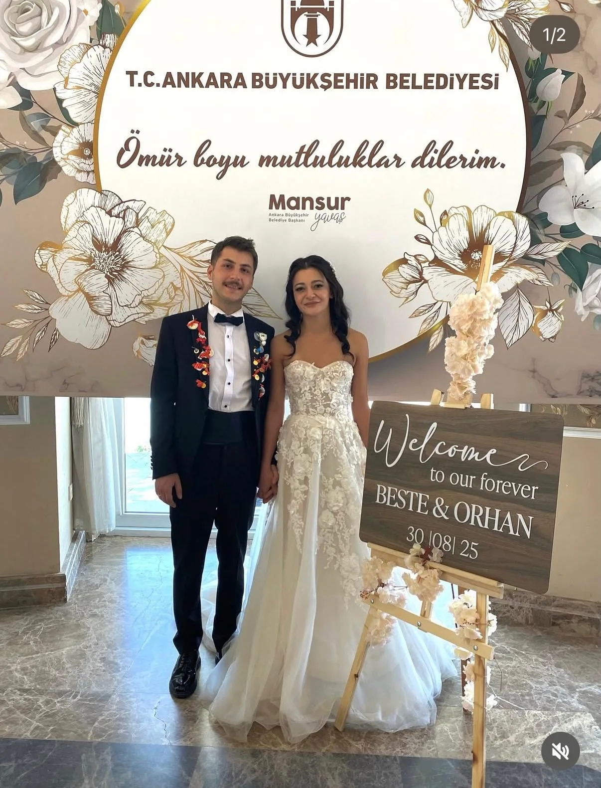 Tubi Event müşterisinin etkinliğinden kişiye özel karşılama panosu fotoğrafı