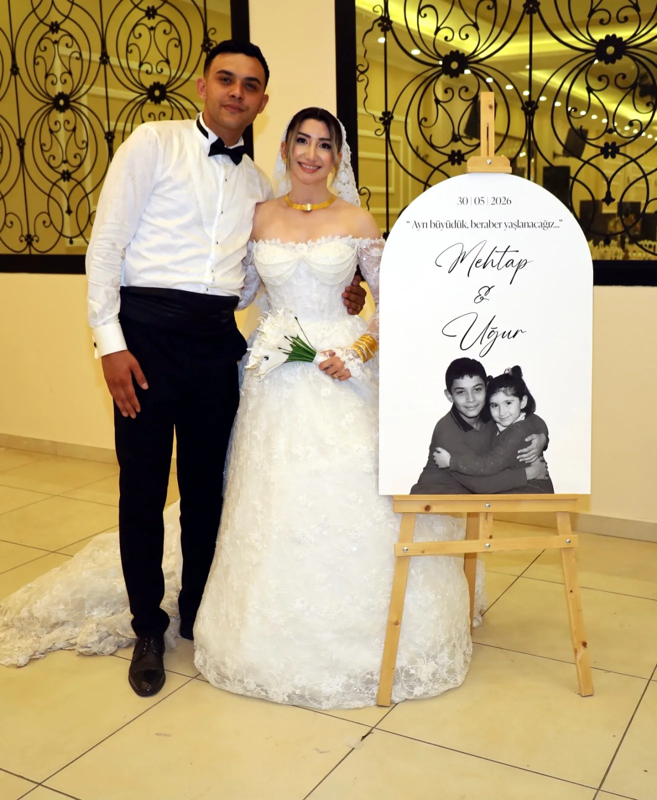 Tubi Event müşterisinin etkinliğinden kişiye özel karşılama panosu fotoğrafı