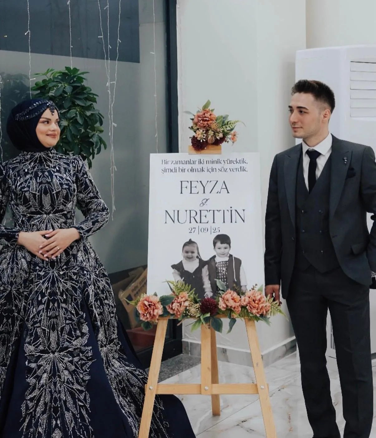 Tubi Event müşterisinin etkinliğinden kişiye özel karşılama panosu fotoğrafı